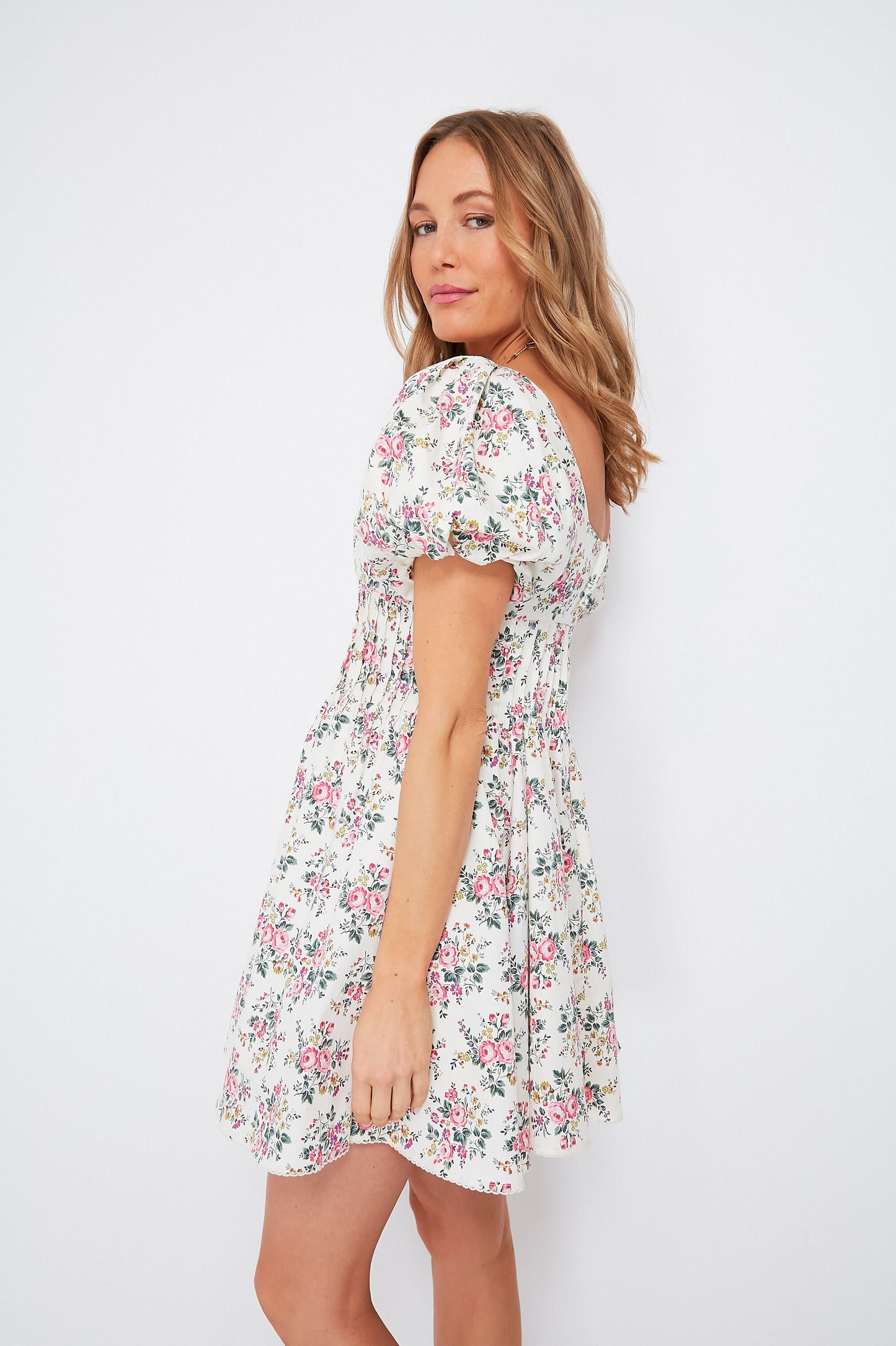 Pink Floral Aurelia Mini Dress