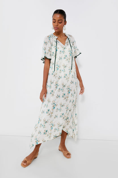 Delphinium Bloom Maxi Cassis Caftan