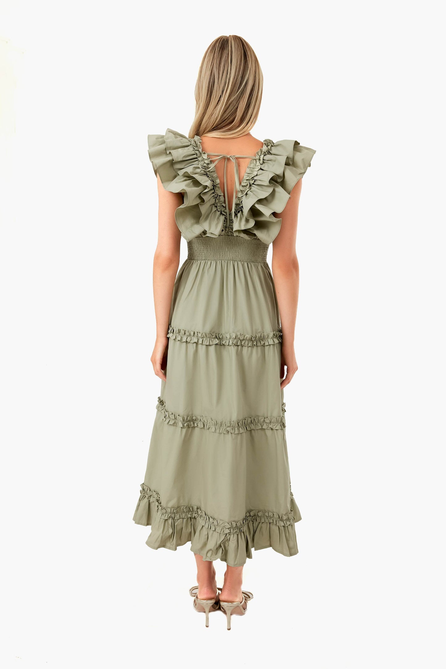 Sage Construct Midi Dress