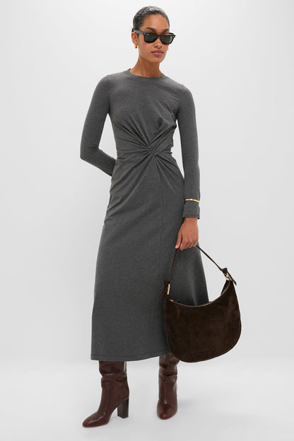 Tmoro Suede with Gold Morgan Shoulder Bag