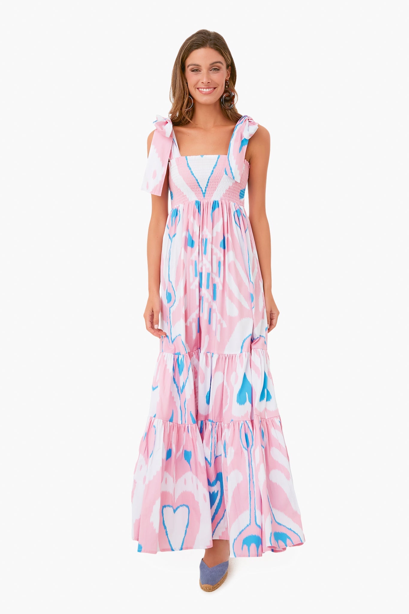 Exclusive Blush Heart Ikat Kelly Dress