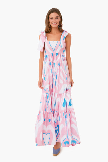 Exclusive Blush Heart Ikat Kelly Dress