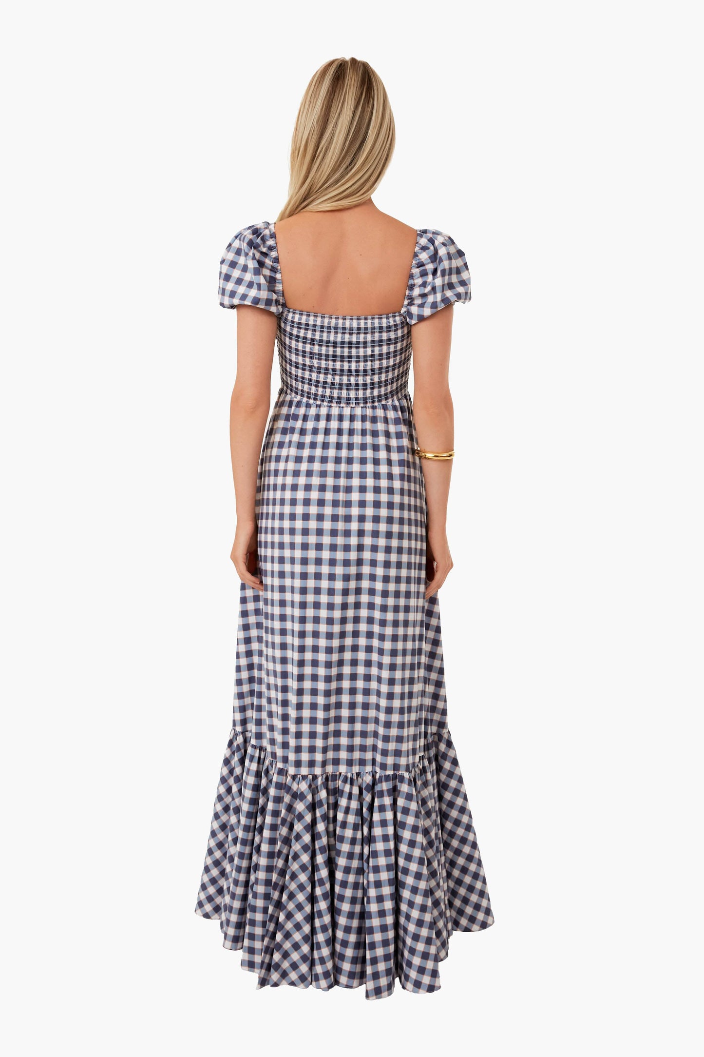 Slate Check Plaid Gianna Maxi Dress