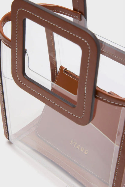 Clear and Tan Stadium Mini Shirley Bag