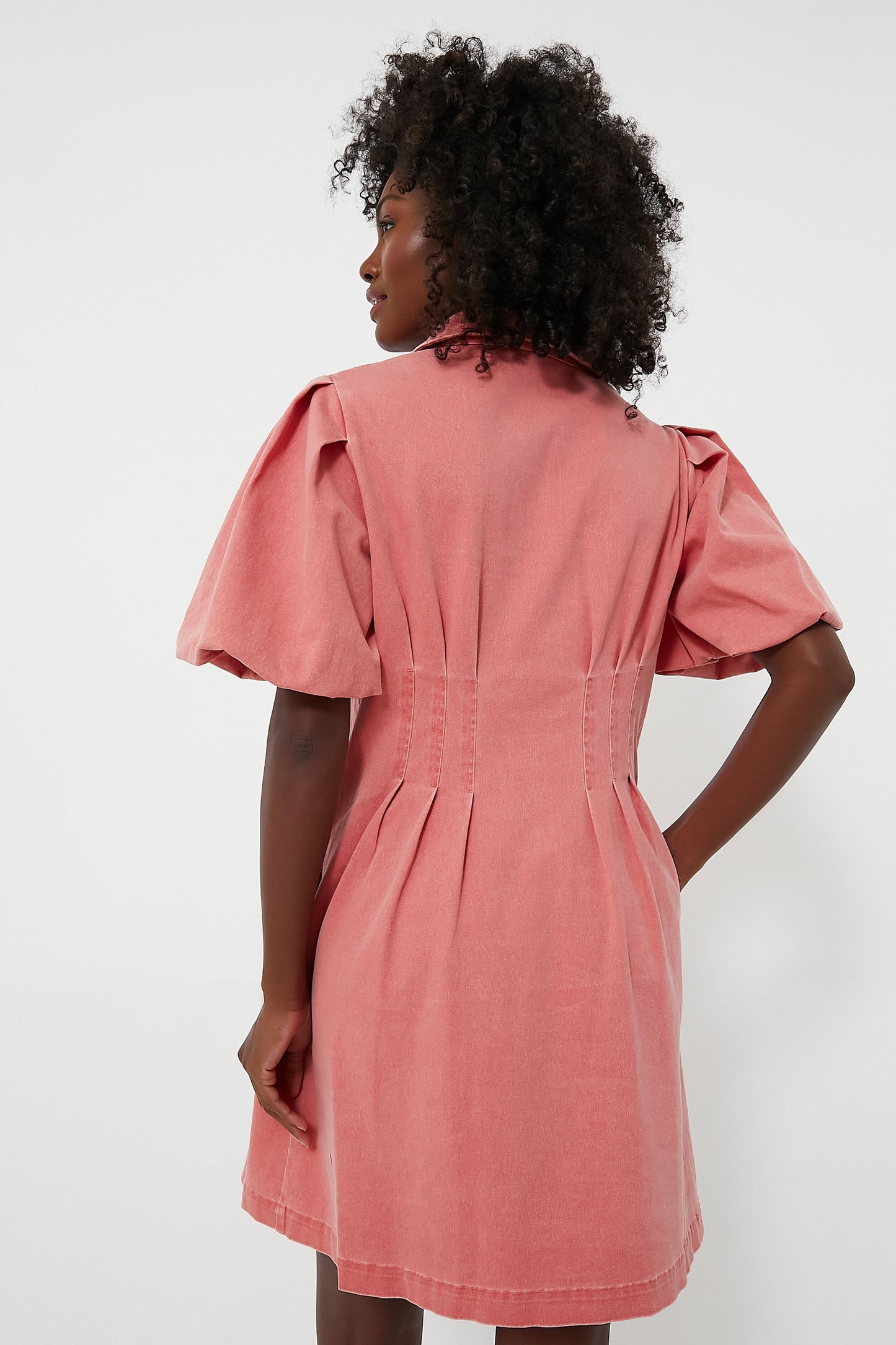 Nantucket Red Stretch Twill Mini Delaney Dress