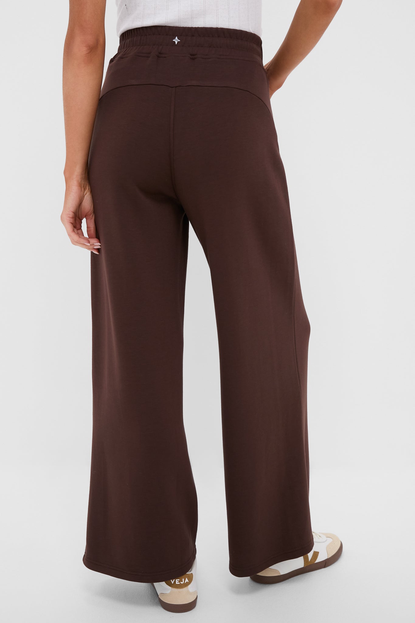 Chocolate Brown Wide Leg Comfort Stretch Finn Pants