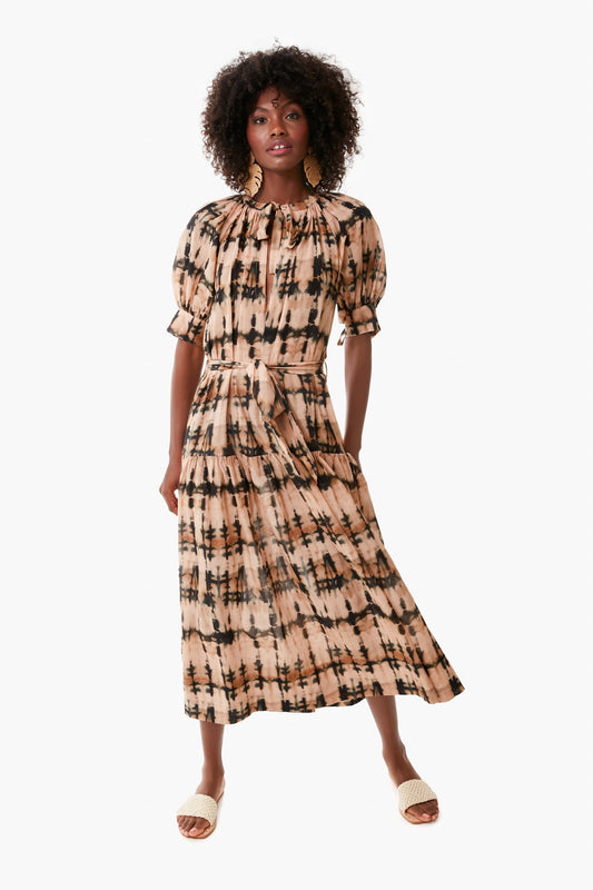 Desert Palm Tie Dye Printed Selena Coverup