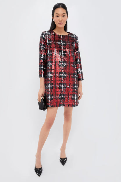 Red Sequin Pierre Dress