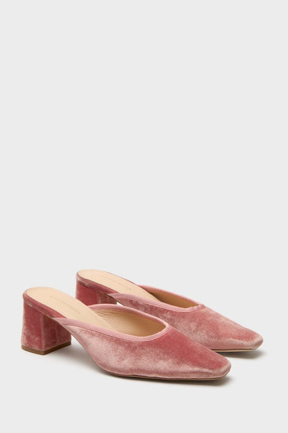 Blush Velvet Tilda Mules