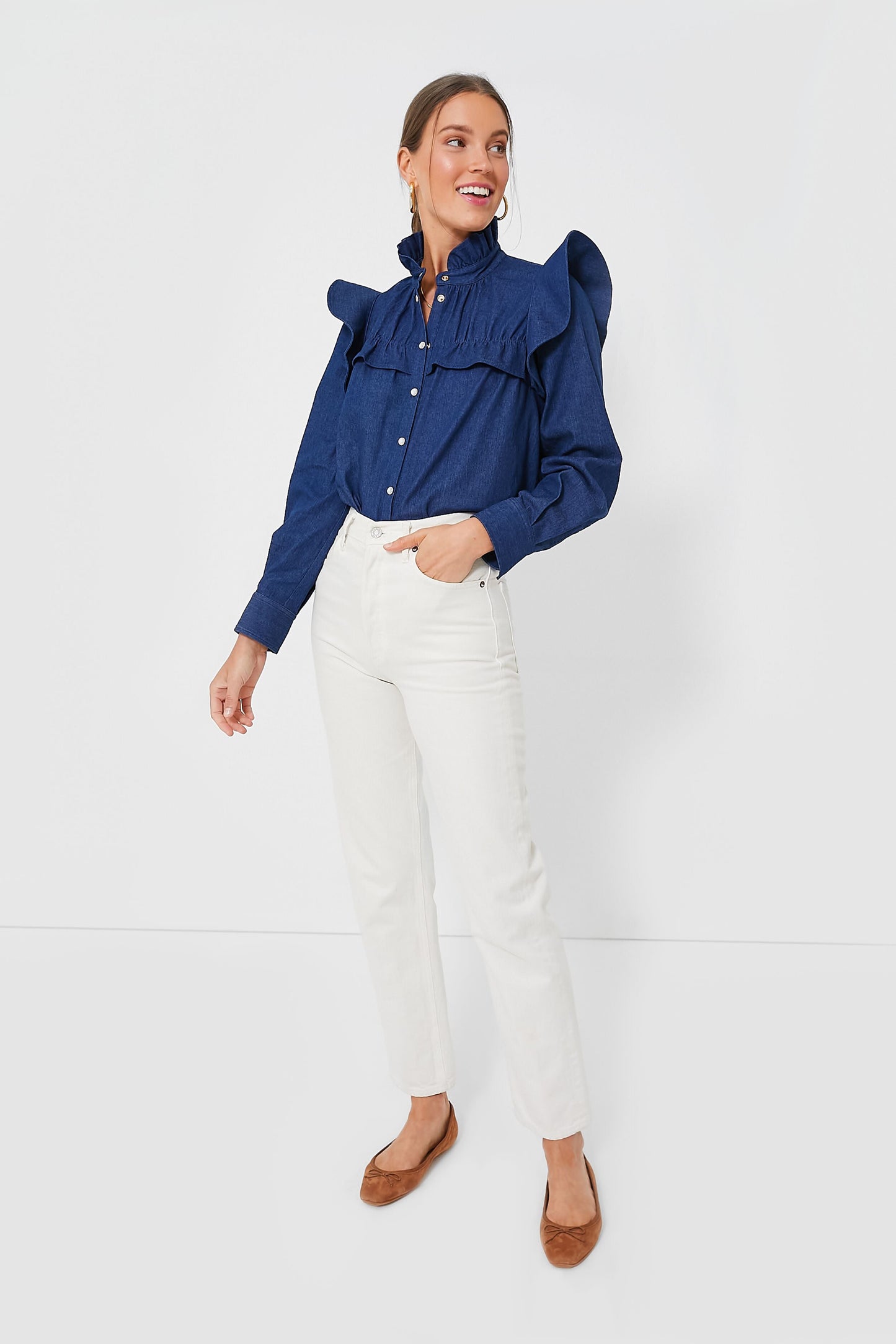 Deep Denim Winnie Blouse