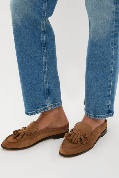 Camel Suede Mara Loafers