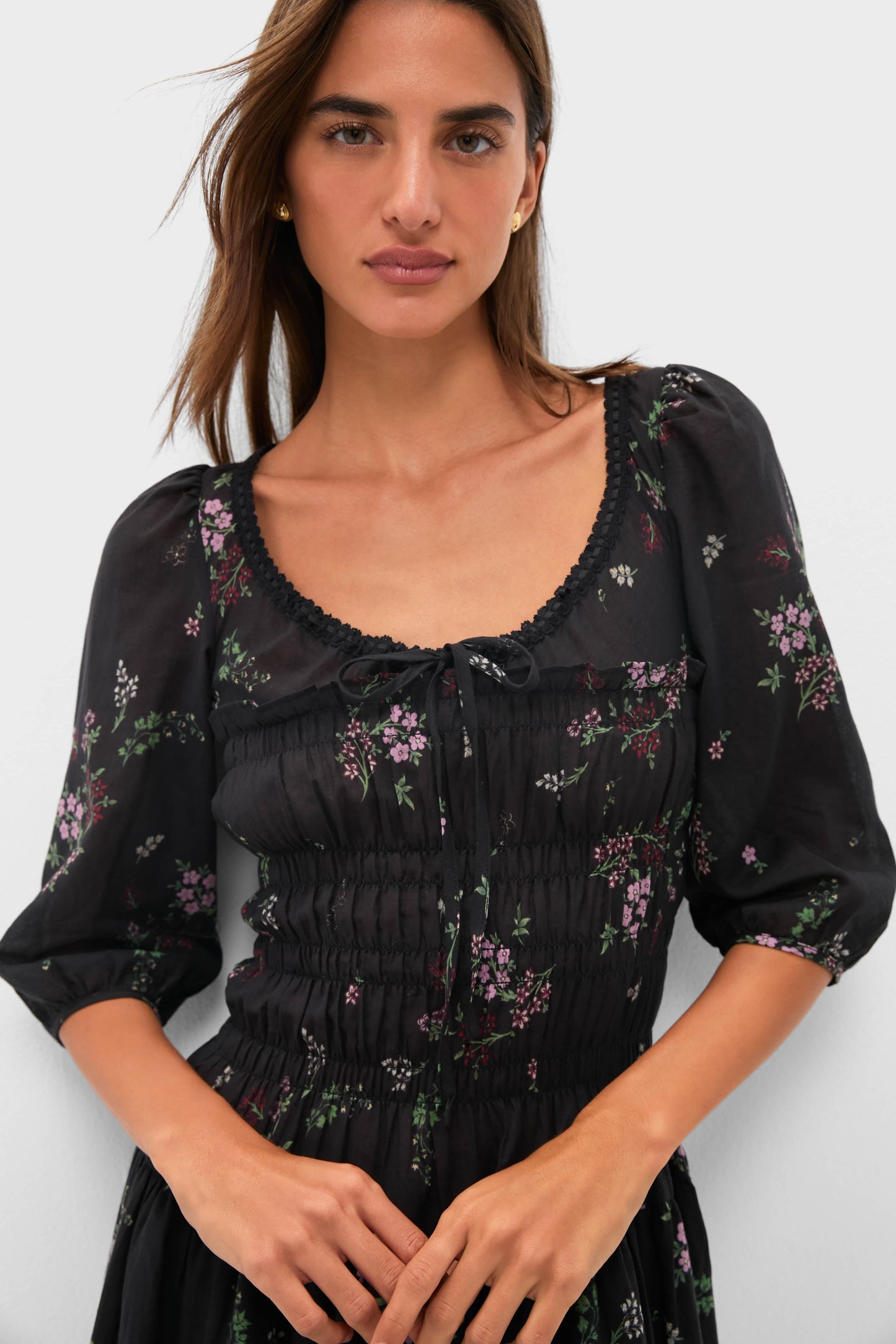 Wildflower Print Andrine Midi Dress