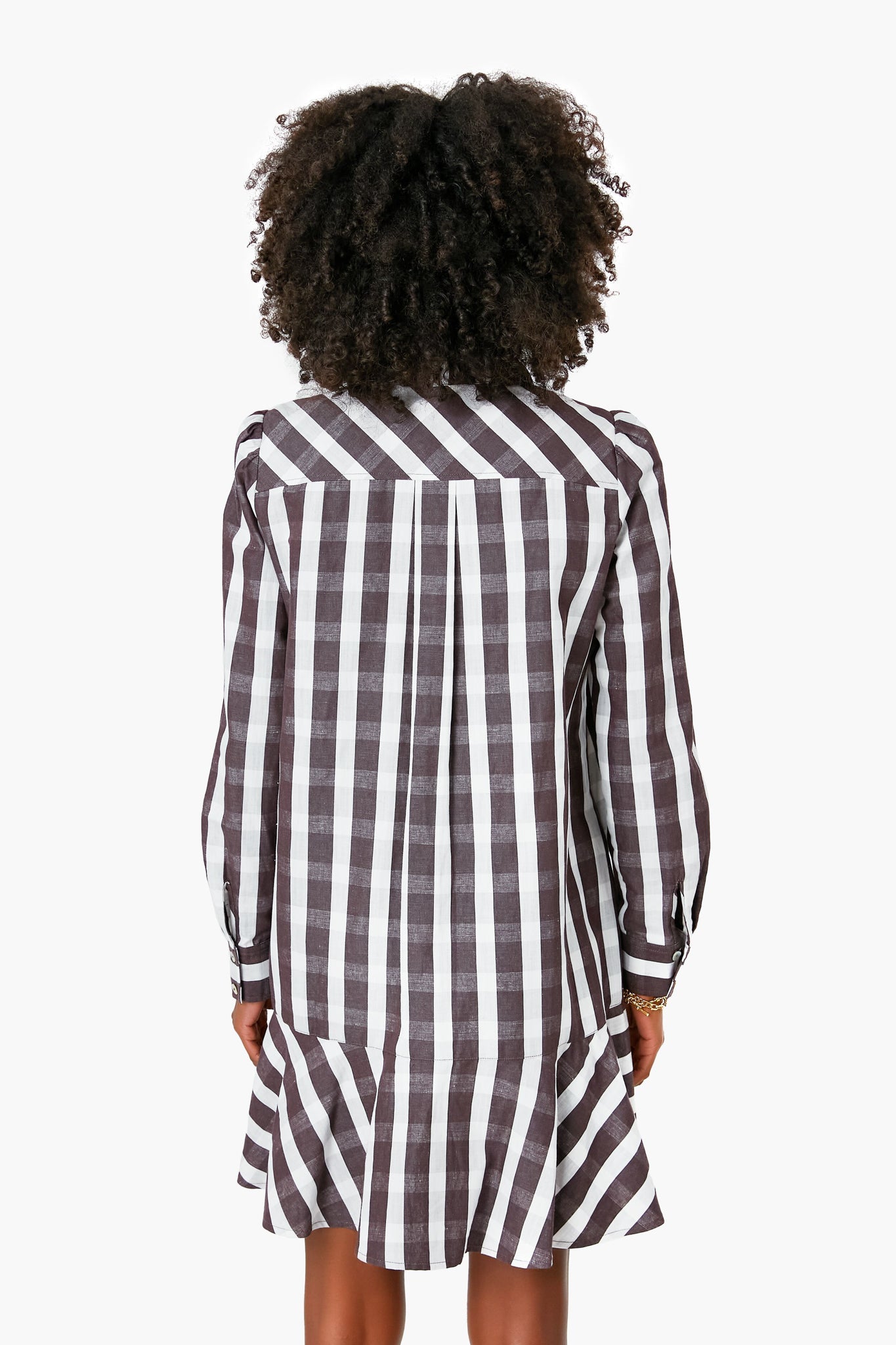 Espresso Check Callahan Dress