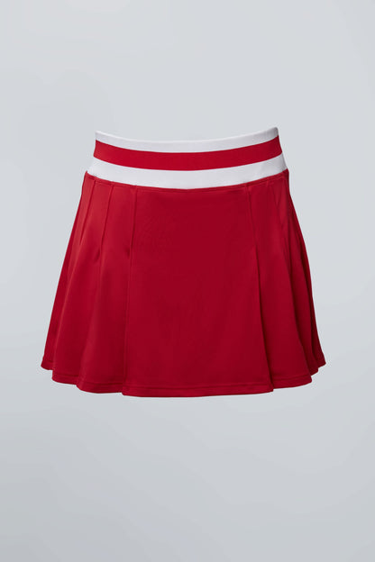 Retro Red 15 Inch Lydia Tennis Skirt
