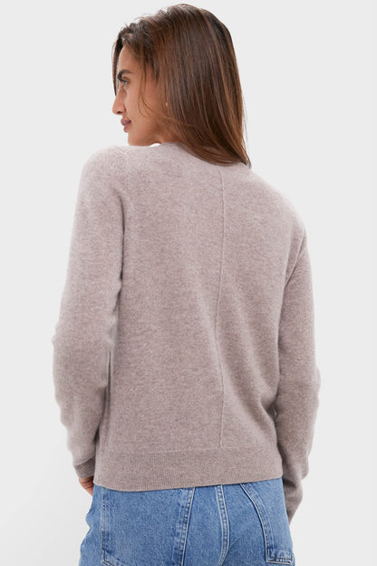 Wheat Cashmere Crewneck Sweater