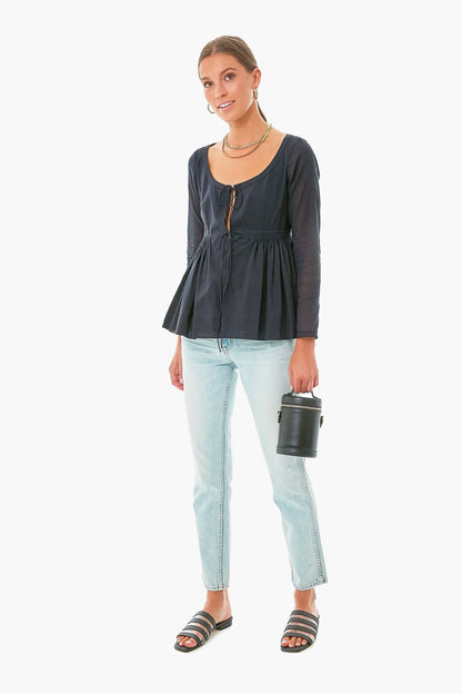 Black Cotton Voile Soft Shirt Jacket