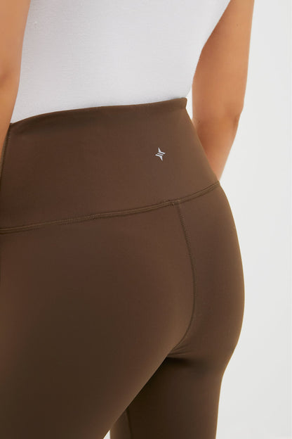 Chocolate Brown High Rise Compression Spandex Millie Yoga Pant