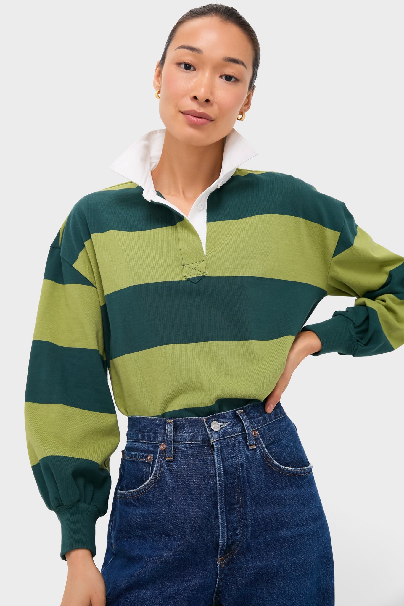 Woodbine and Junebug Stripe Swiftie Rugby Polo