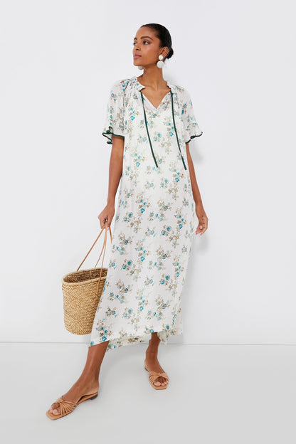 Delphinium Bloom Maxi Cassis Caftan