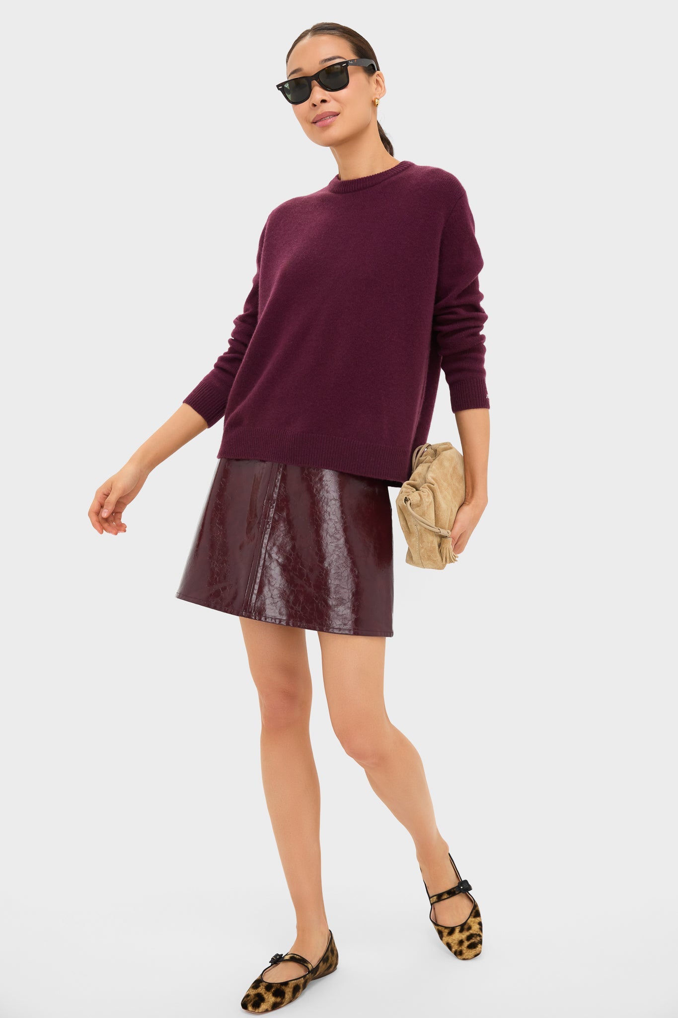 Wine Tasting Cashmere Bodie Boyfriend Crewneck