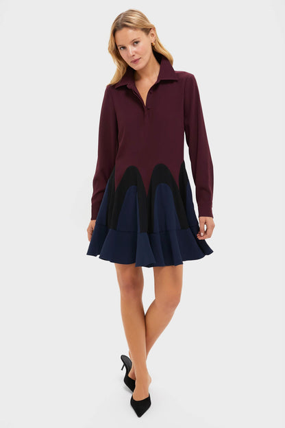 Winetasting Flounce Nadia Dress