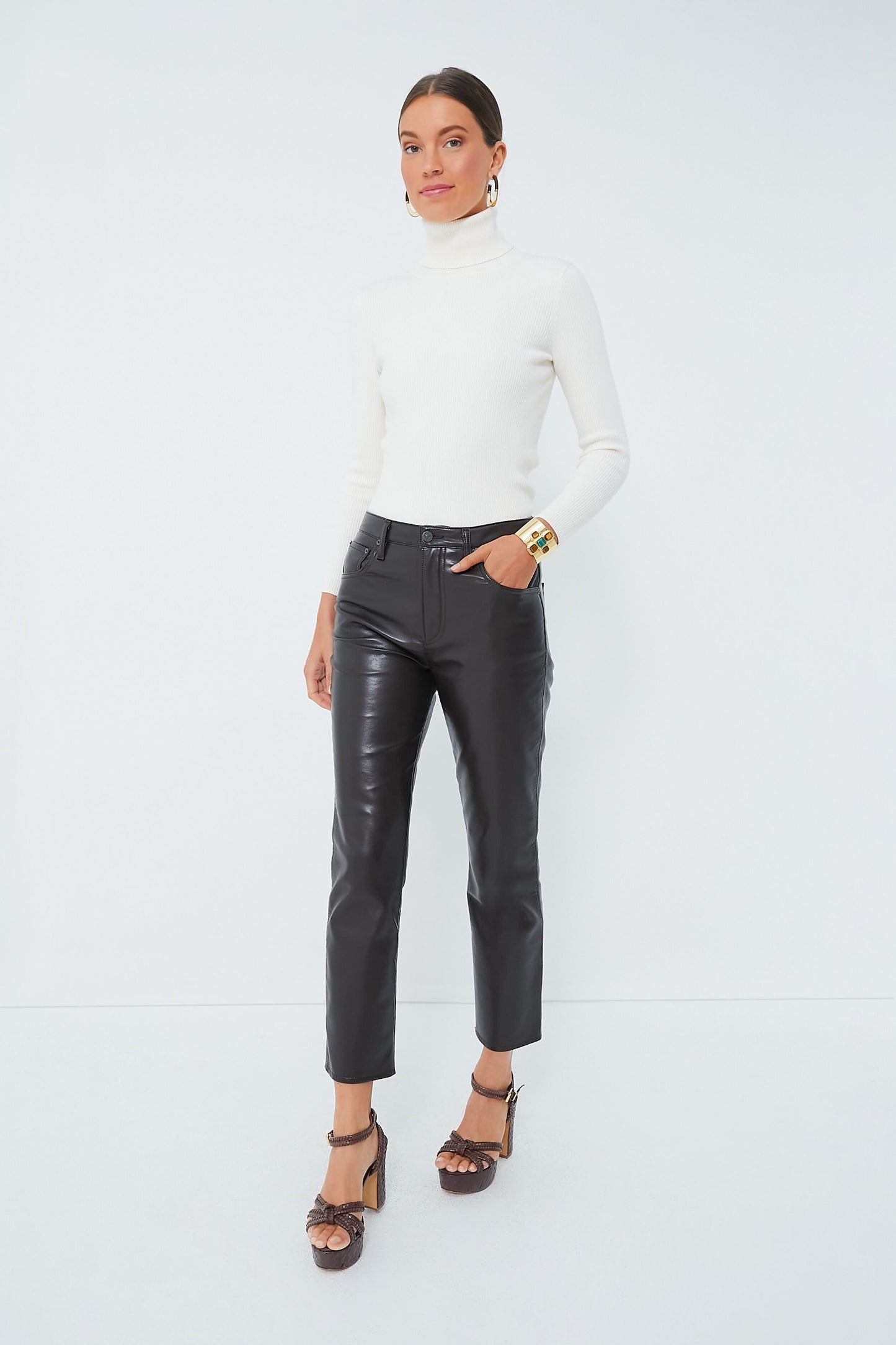 Winter White Andover Ribbed Turtleneck