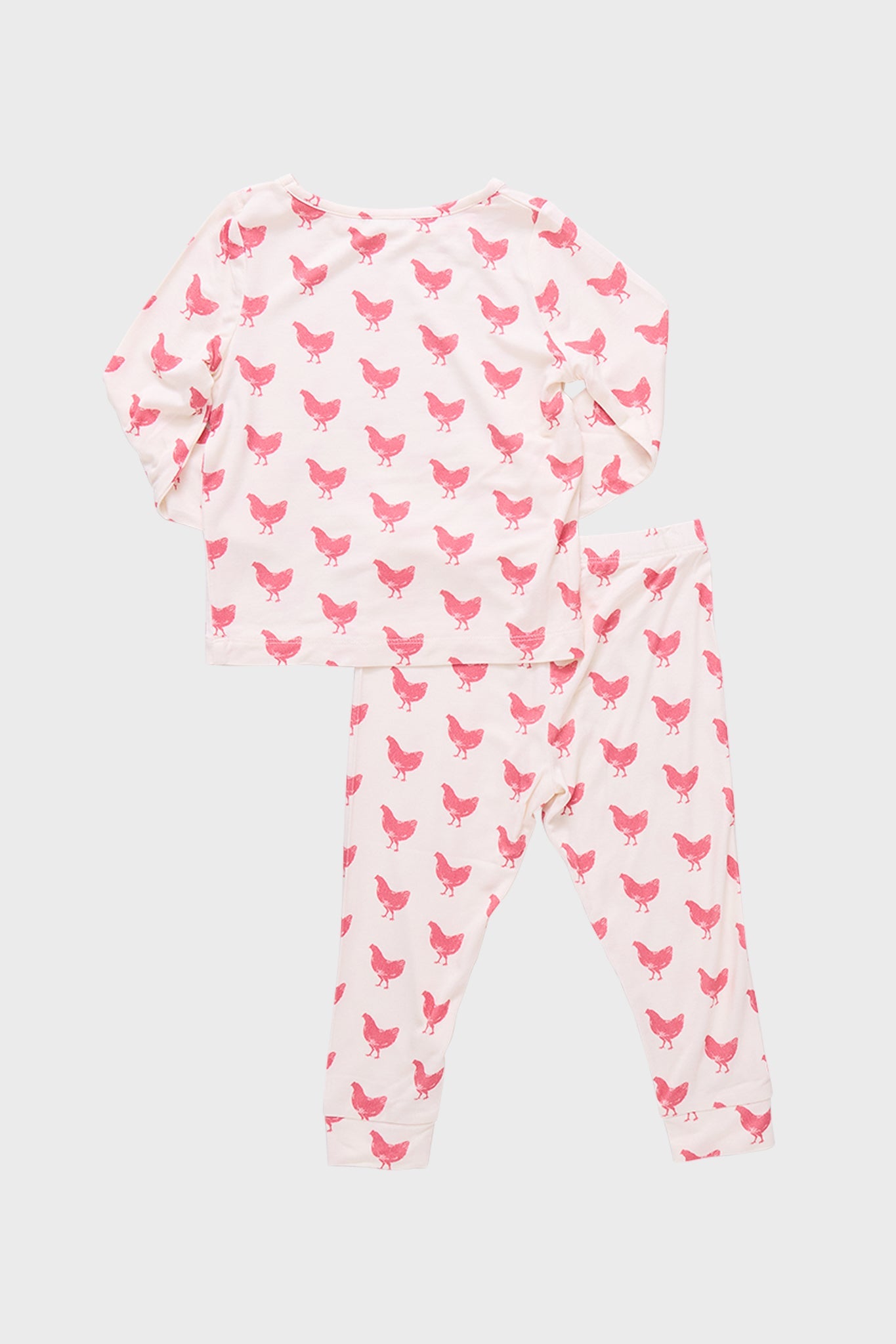 Pink Chickens Kids Bamboo Pj Set