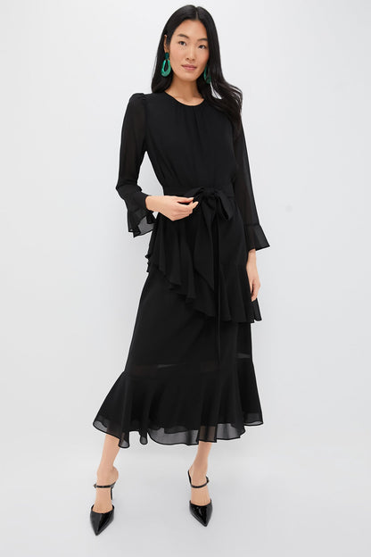 Black Chiffon Sasha Dress