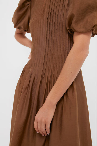 Toffee Nut Taffeta Mere Dress