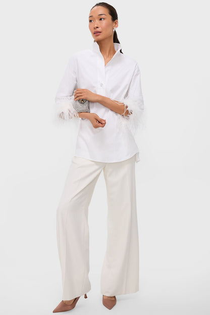 White Feather Willow Blouse