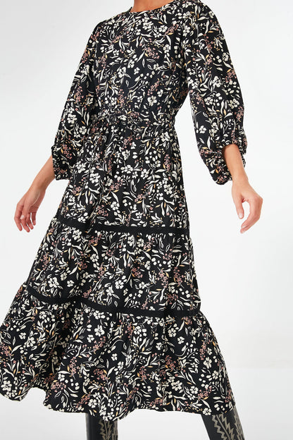 Black Off White Under the Stars Maxi Dress