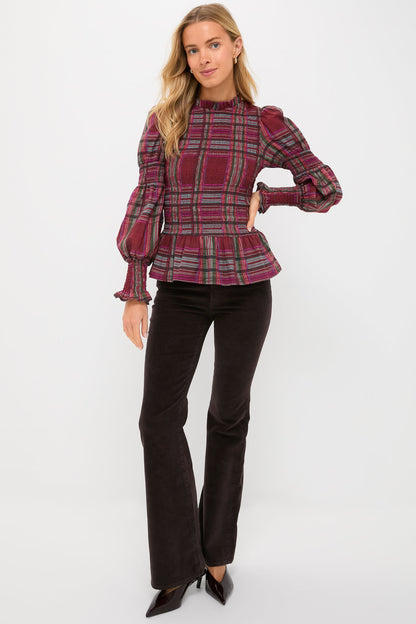 Red Plaid Jules Top