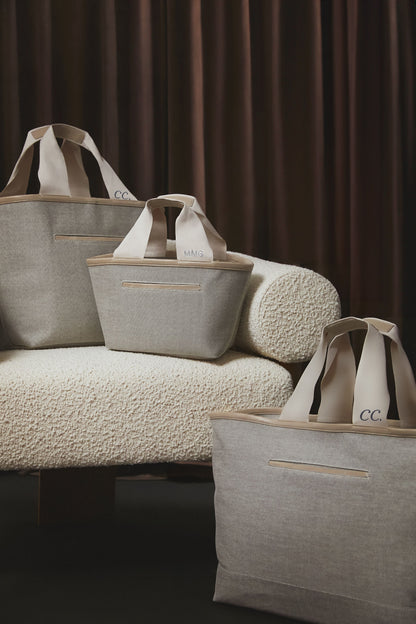 Gray Marled Tote Bag