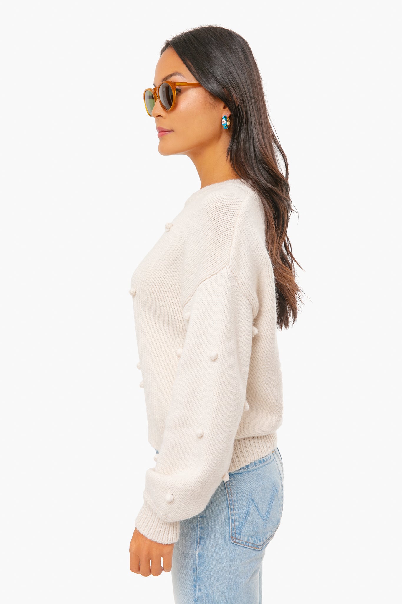 Oatmeal Pom Pom Sweater