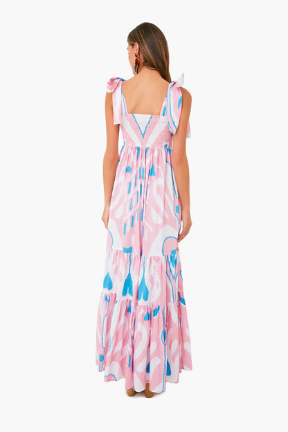 Exclusive Blush Heart Ikat Kelly Dress