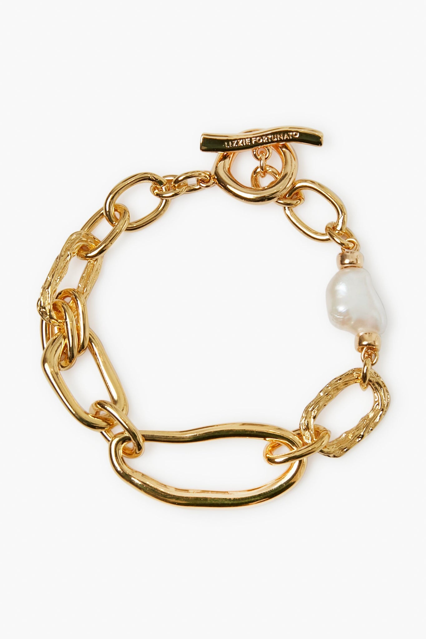 Gold Collage Chain Bracelet