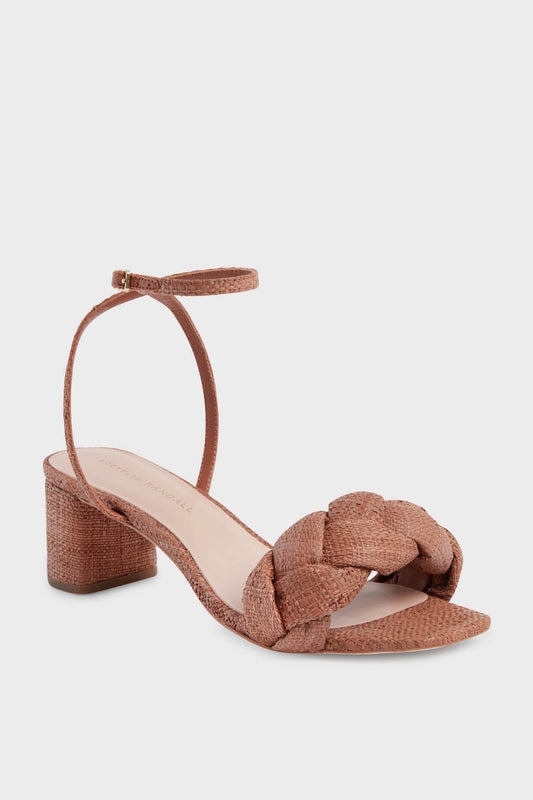 Brown Straw Avril Heels