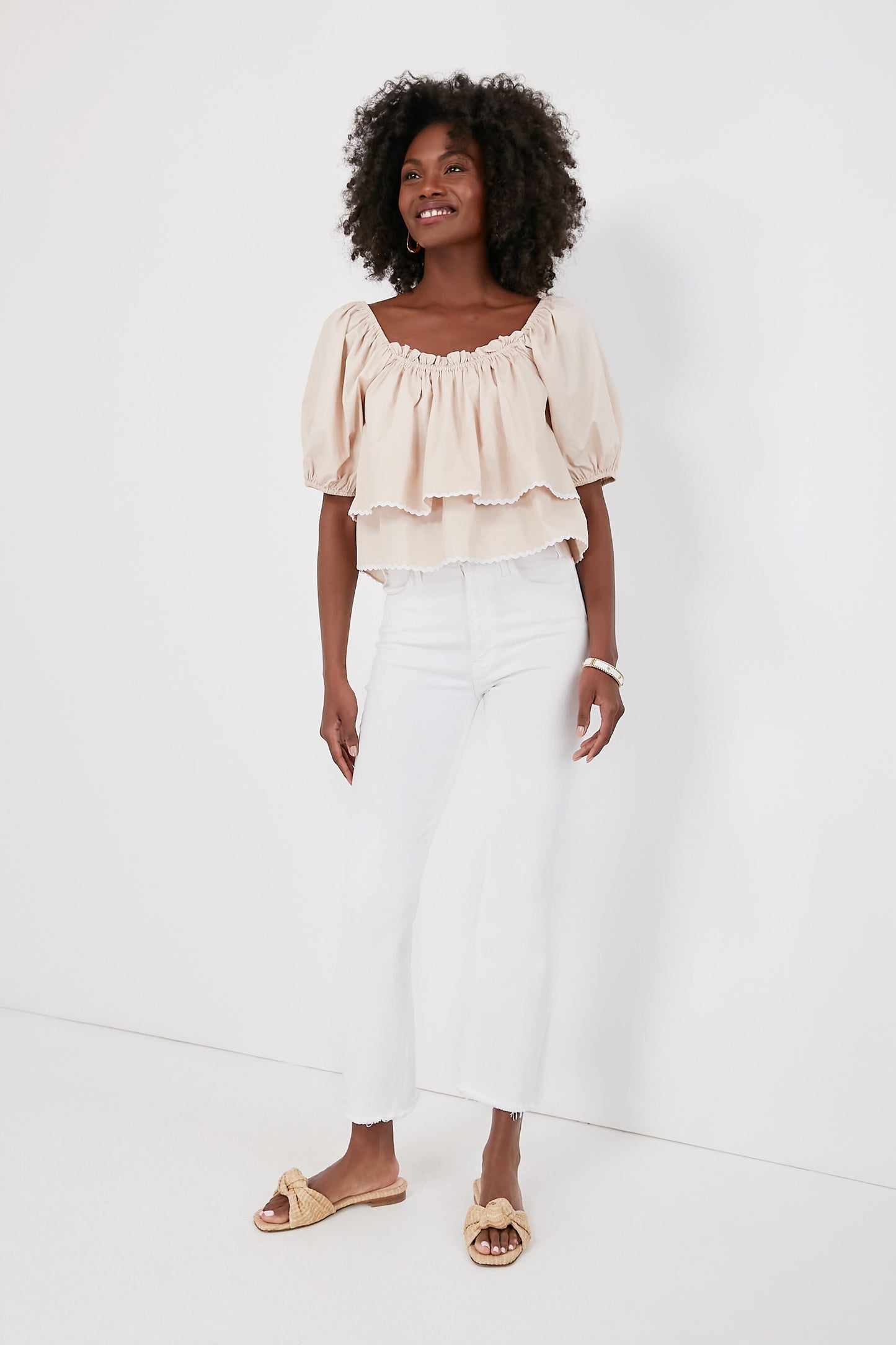 Tan Ric-Rac Layered Suzie Top