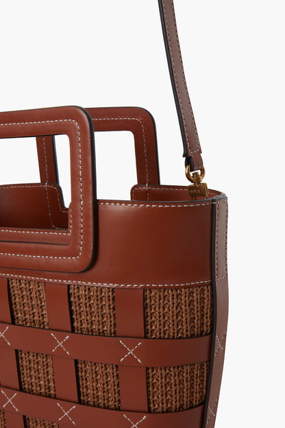 Tan Raffia Mini Shirley Bag