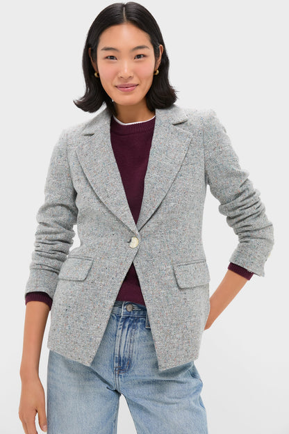 Antique Blue Melange Healy Dickey Jacket