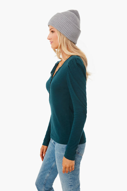 Deep Emerald Henley Top