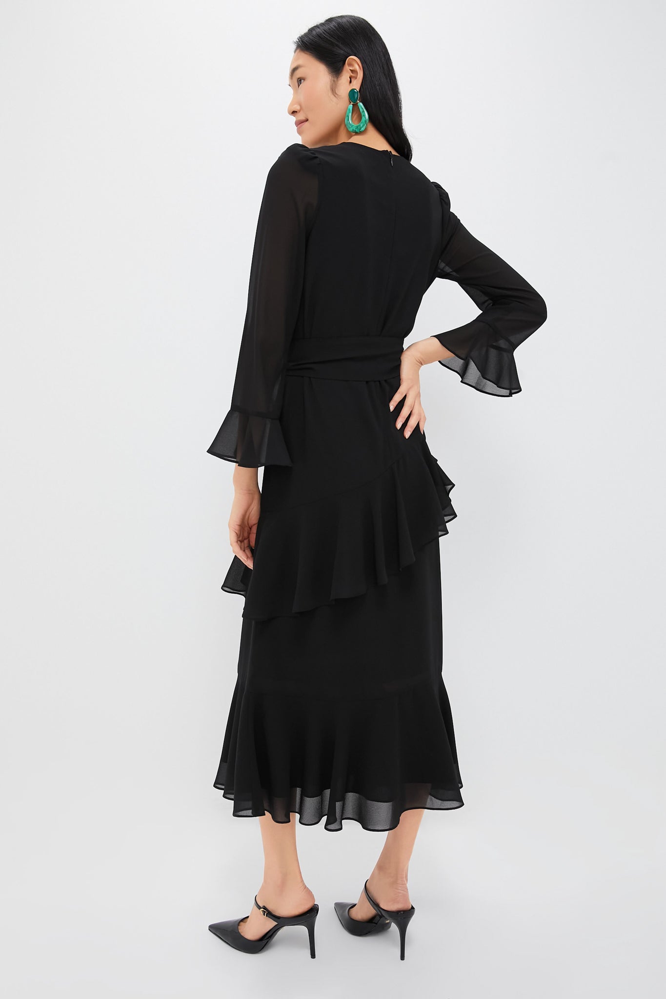 Black Chiffon Sasha Dress