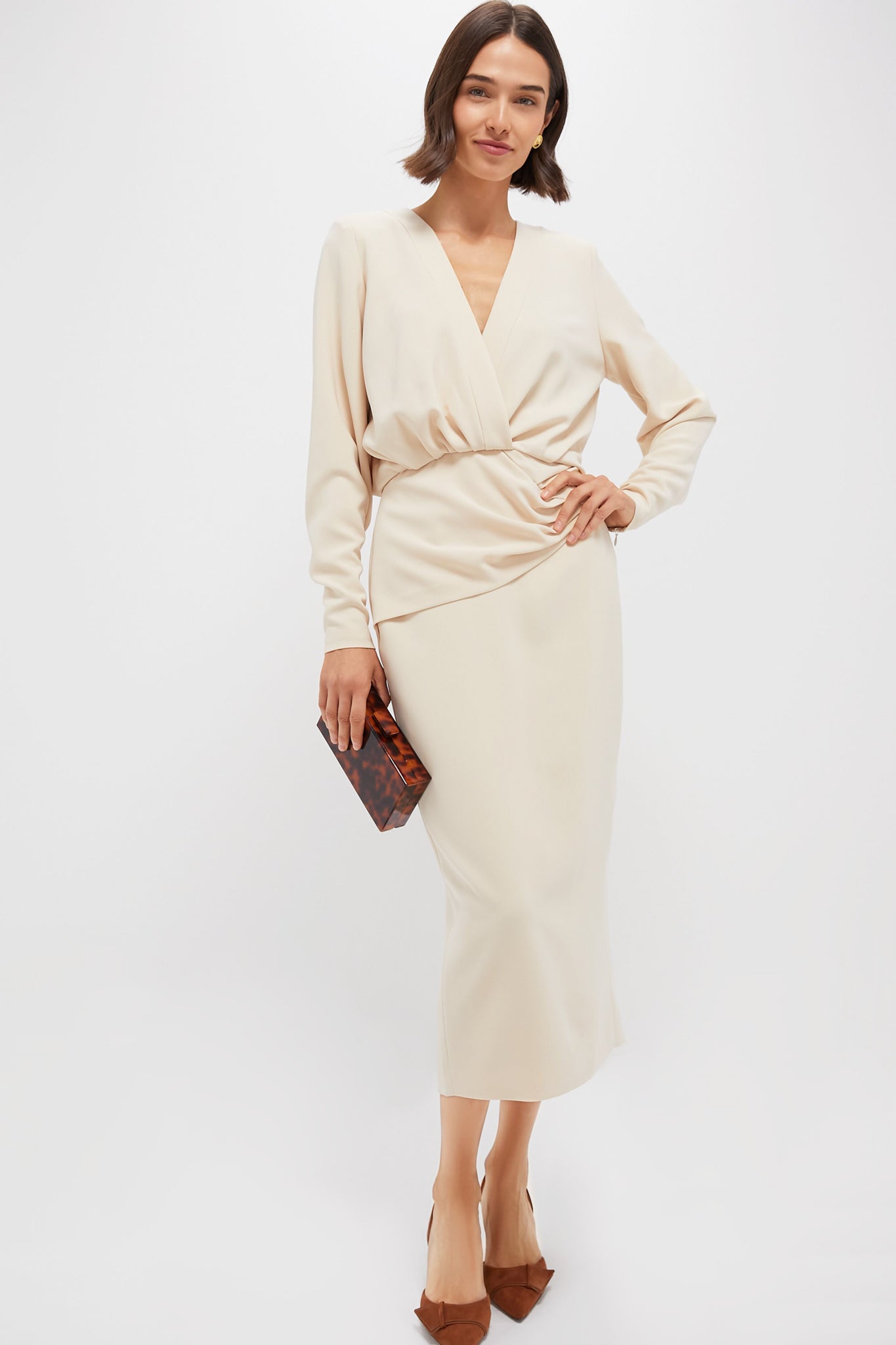 Cream Fraser Midi Dress