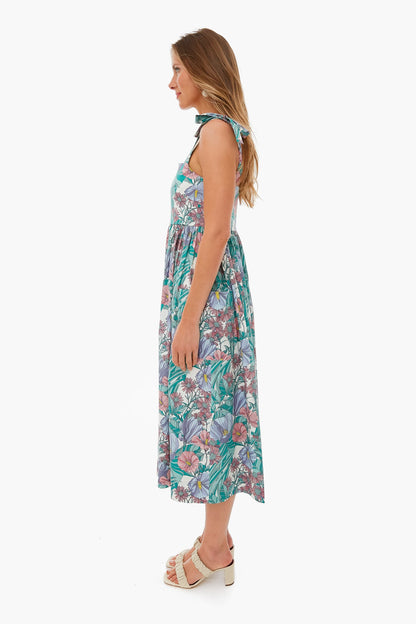 Hibiscus Tie Shoulder Beach Dress