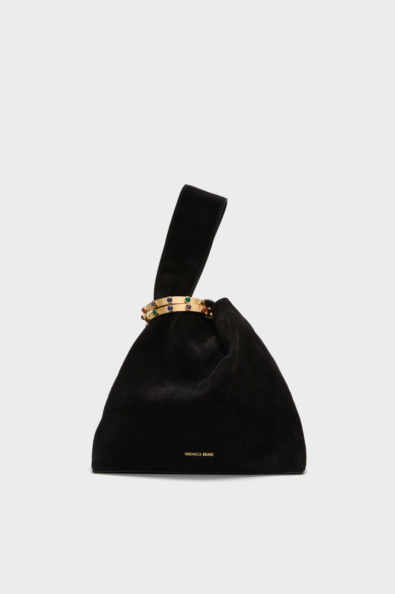 Black Suede Veronica Beard Swing Bag