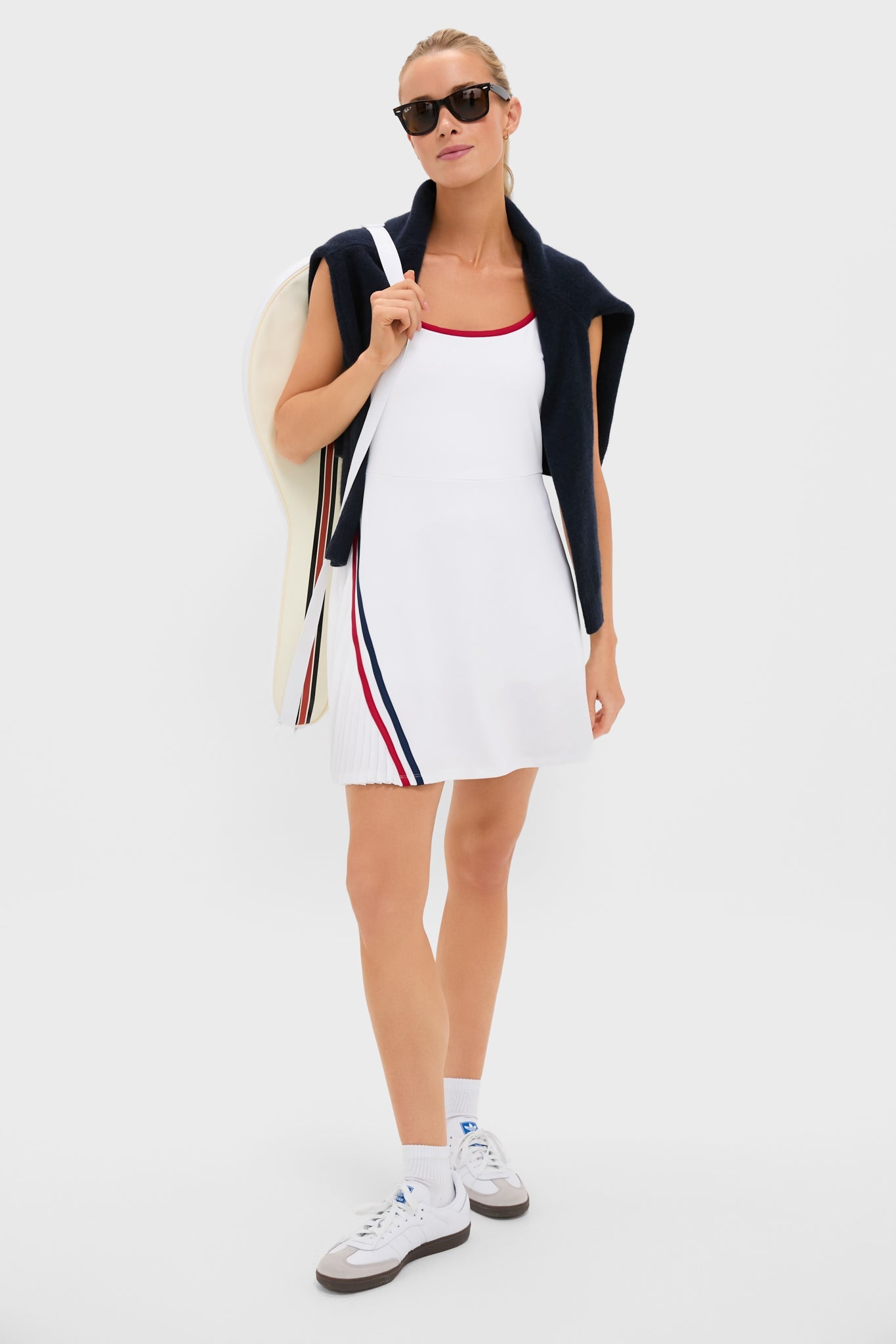 White Performance Jersey Cleo Tennis Tank Dress
