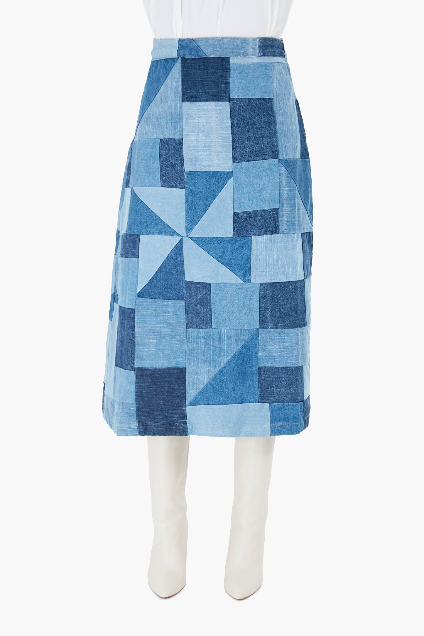 Diego Denim Patched Skirt