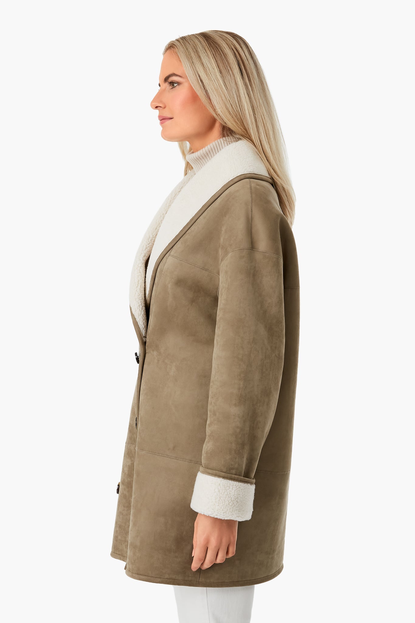 French Gray Suede Thayer Coat