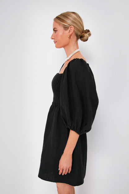 Black Annie Smocked Dress