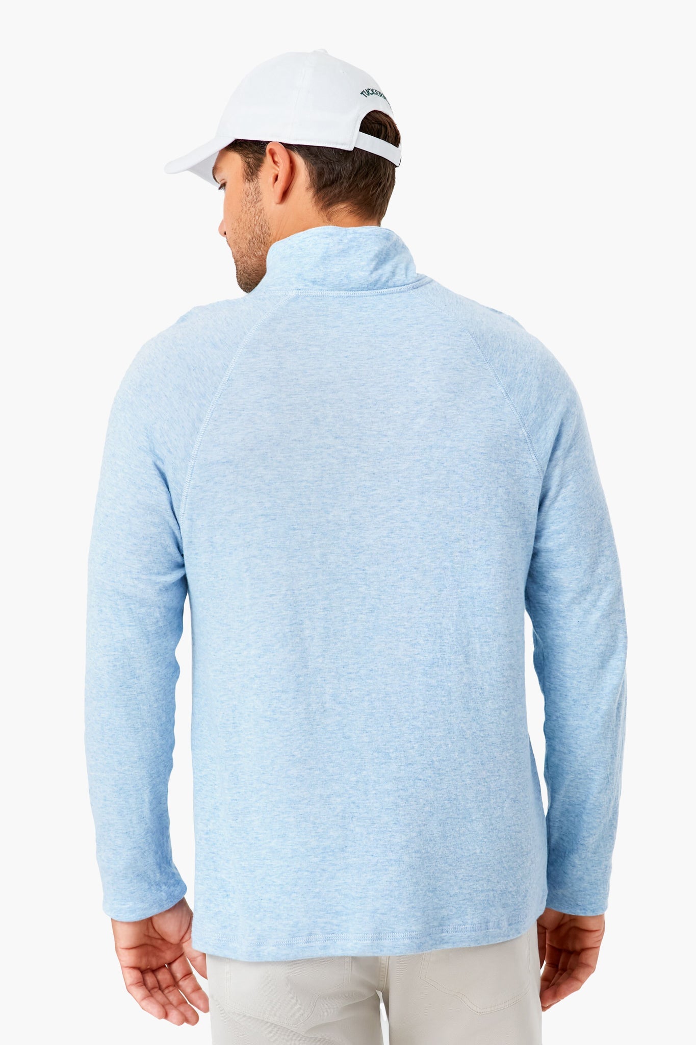 Light Blue Heather Cloud Quarter Zip